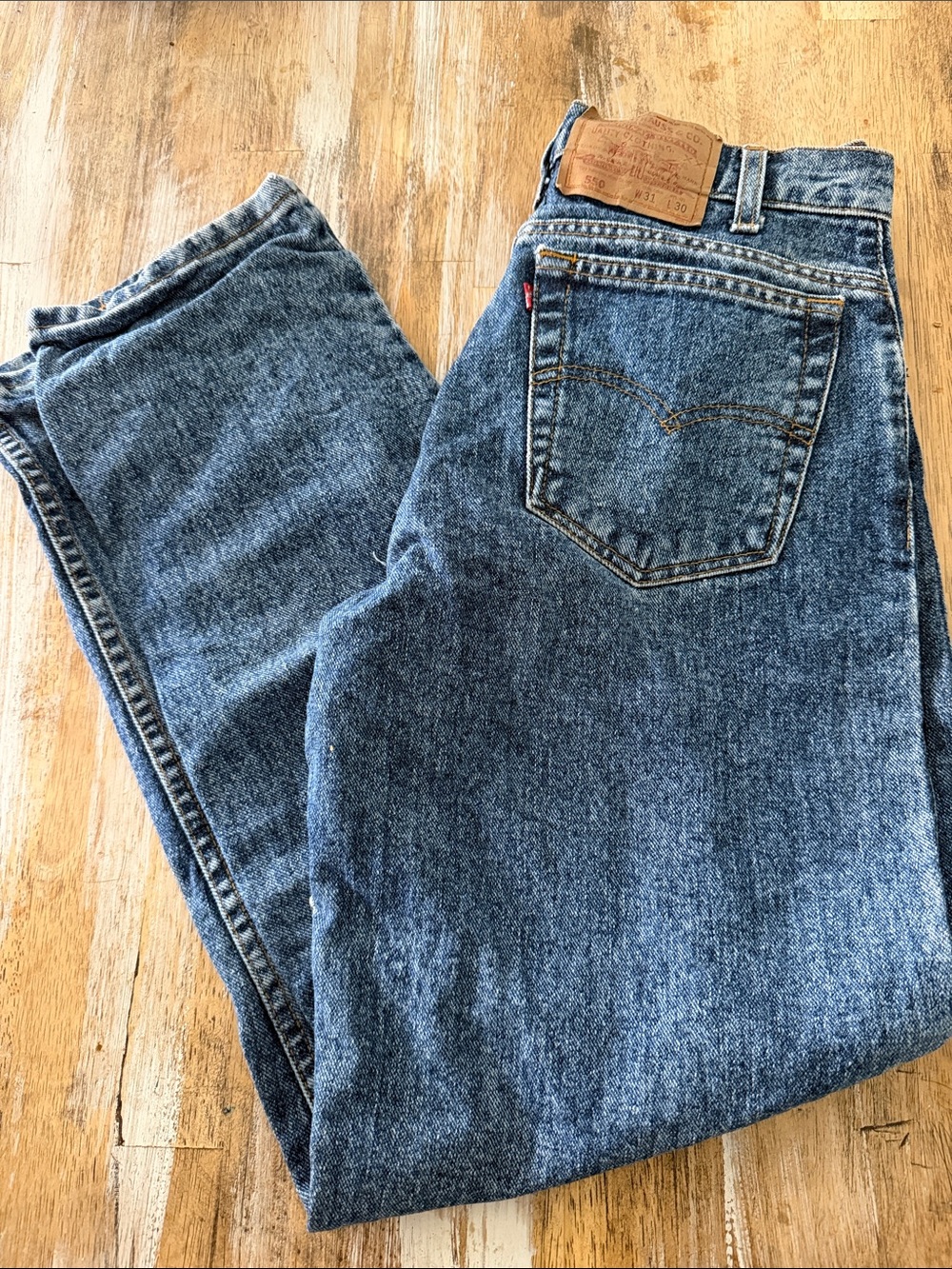 Levi's 550 Straight Leg Dark Blue Denim Jeans